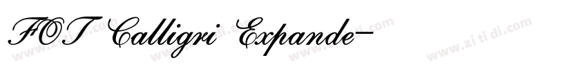 FOT Calligri Expande字体转换